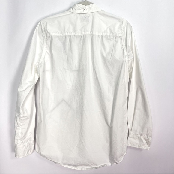 Current / Elliott The Elenora Star Embellishment Cotton Blouse Sz 1 White Black - Picture 5 of 11